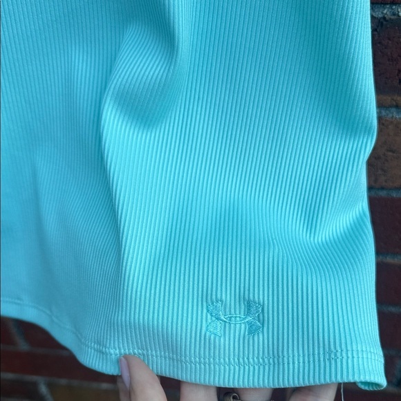 Under Armour HeatGear Racerback Tank Top Aqua Blue Size XL - Picture 2 of 4